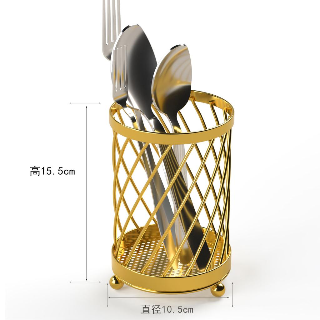 Hollow Chopsticks Tube Rectangular Simplicity Nordic Wind Knife Fork Spoon Drain Rack Kitchen Countertop Tableware Storage Shelf