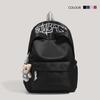 Schoolbag Simple Embroidery Letter Backpack Casual Versatile Solid Color Large Capacity Student School Bag Travel Commuter Campus Backpack