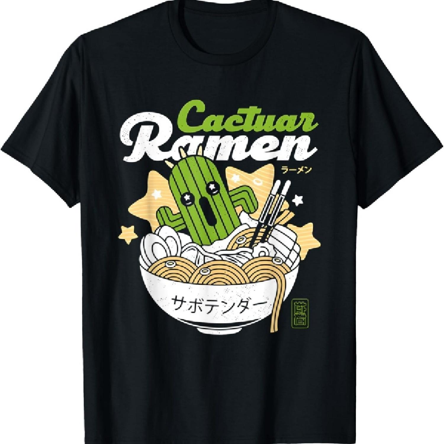 

Cactuar Ramen Aesthetic T-Shirt, Small, Black S