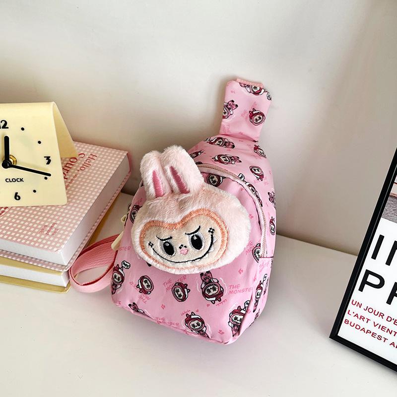 Labubu Bubble Doll Plyšová Kreslená Diagonální Zpět Matná Králičí Taška Dívčí Taška Messenger Dětská Hrudní