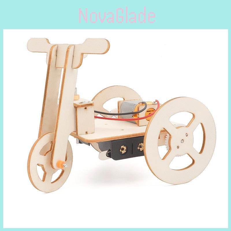 Diy Electric Tricycle Science Experiment Kit For Junior High And Elementary Students Wooden Material