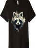 Raccoon Forest Nature Wildlife Animal Lovers Landscape Premium T-Shirt