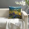 Landscape painting style Pillow Case Natural Linen Organic Fabric DoubleSided Printing Sofa Home Decor Cushion Cover