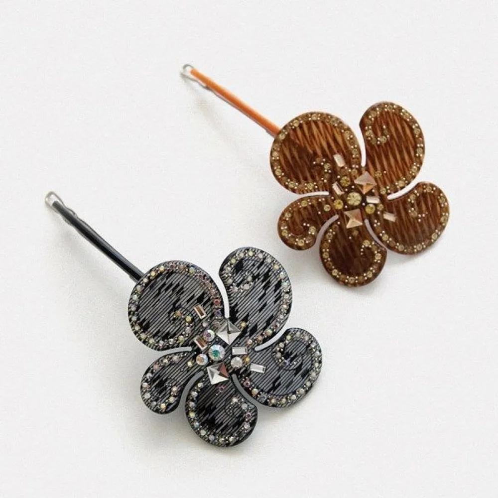 bydaisy Cloud Flower Cubic Hairpin Bh0959 brown