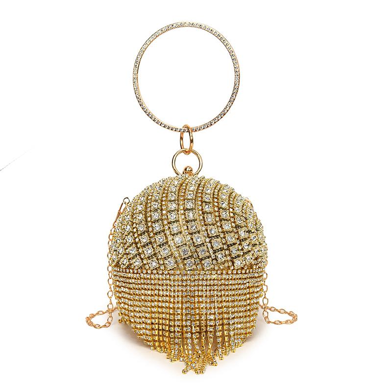 

Super Cool Shiny Spherical Diamond Tassel Chain Shoulder and Crossbody Bags Hot Trendy Personality Handbags for Women 2025 Hot