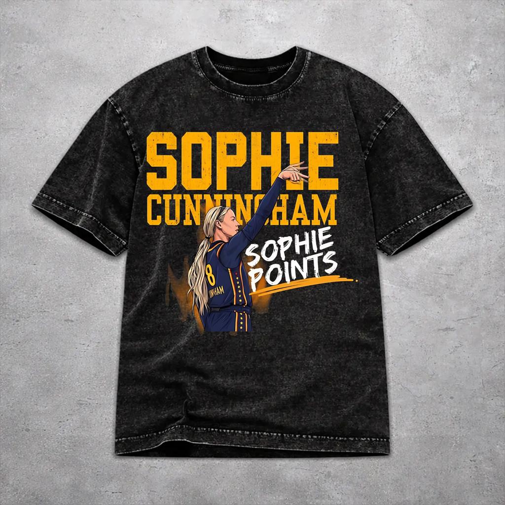 Casual Men Women Sophie Cunningham Pointing Meme Tee Shirt Oversize Washed T Shirts Clothing