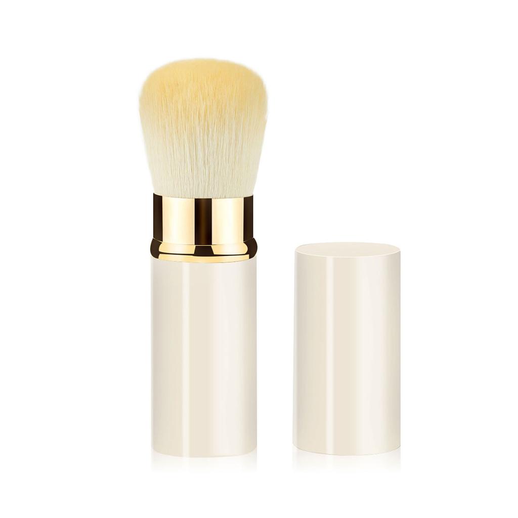 1ks Zatahovací štětec Štětec na make-up Štětec na pudr Růžový štětec Štětec na pudr Mini Multifunkční Přenosný S hliníkovou rukojetí
