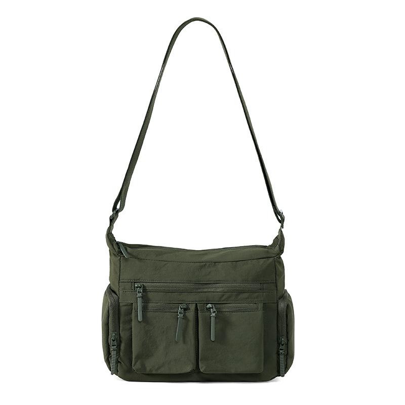 Lightweight Shoulder Bag Multi-Layer Large Capacity Commuter Crossbody Bag Nylon Bag