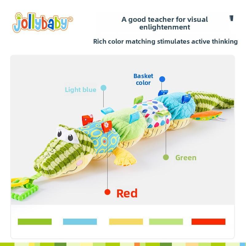 Soft Crocodile Fabric Baby Comforter And Visual Stimulus Toy For Infants And Early Crawlers