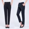 Spring and Autumn High-Waisted Elastic Straight-Leg Pants for Middle-Aged and Elderly Women