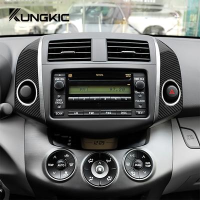 Skutečná měkká karbonová samolepka pro Toyota RAV4 2006 2007 2008 2009 2010 2011 2012 LHD RHD Boční strana středové konzole auta