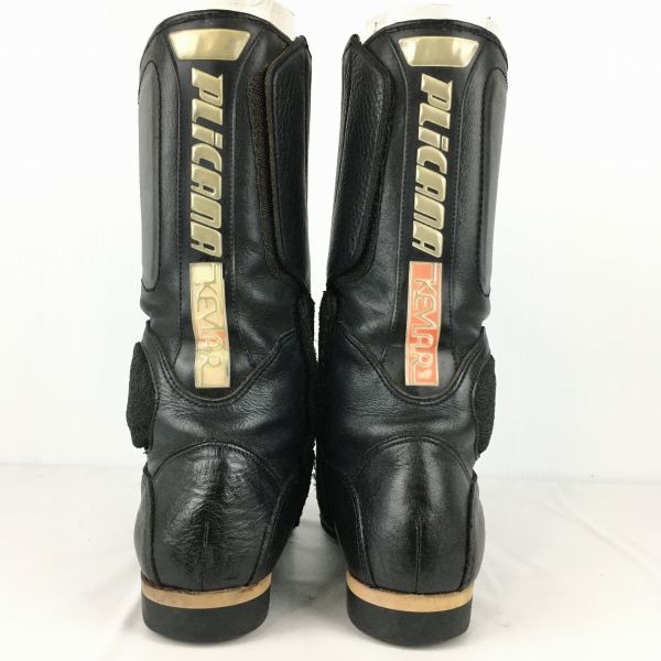 Bottes d'équitation moto vintage Plicana Noir Taille 24.0-24.5cm(UTILISÉ)