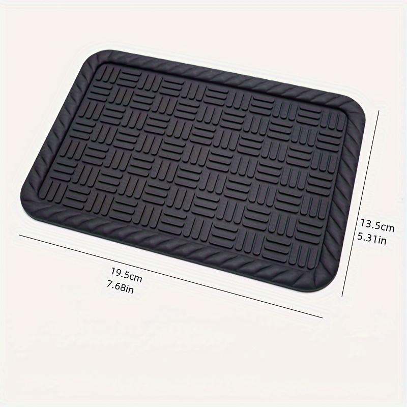 

Прочный противоскользящий коврик из ПВХ для автомобиля - устойчив к теплу и солнцу, коврик для хранения телефона и ключей чёрный