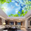 Blue Sky Pigeon Wallpapers Blue Sky Ceiling Mural Living Room Hotel 3d Sky Wallpaper Home Decor