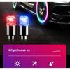 2/4PCS Colorful LED Wheel Valve Lights Motorcycles Bicycles Car Wheel Tire Valve Caps Universal Dustproof Bicycle Valve Cover Valve Stems 1