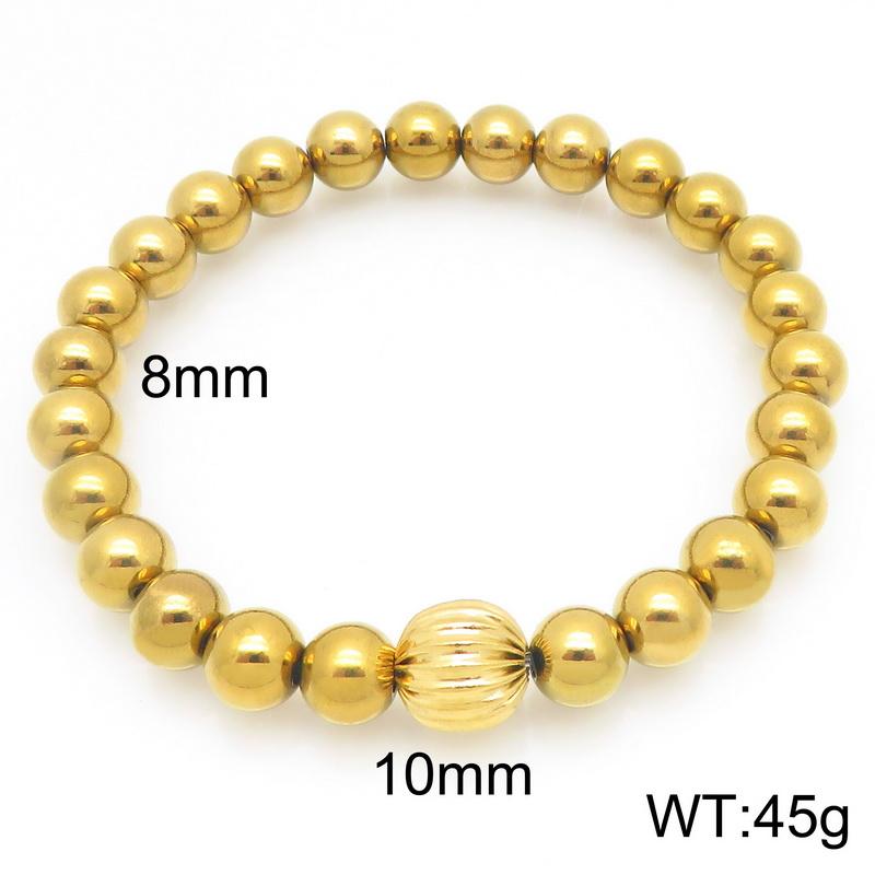 Stainless Steel Beaded Bracelet for Women Men Rhinestone Decor Stretch Fashion Jewelry Party Daily Accessory Gift
