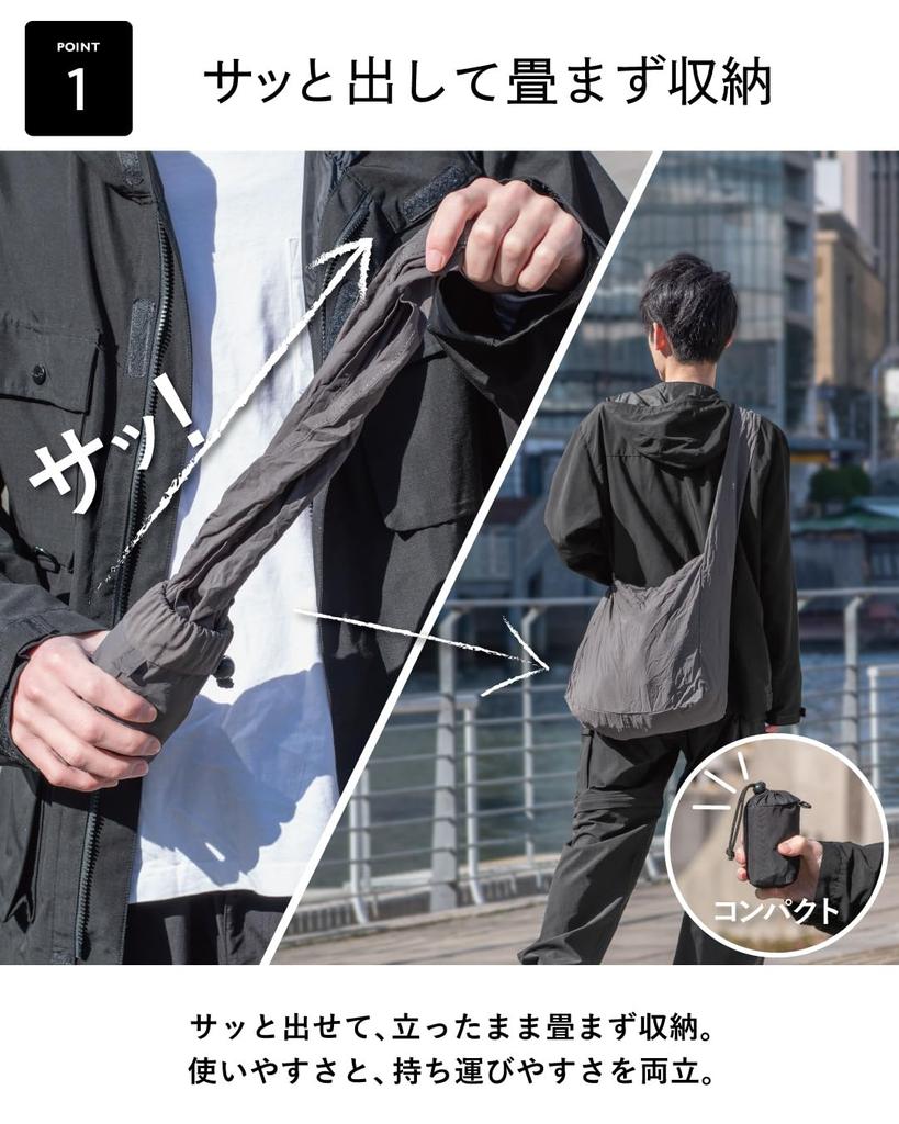 TAVARAT Nomad Sling do Małej Eko Składanej Torby na Ramię dla Mężczyzn [Zmniejsza Rozmiar] Podtorba, Torba, Crossbody, Lekka, (Khaki)