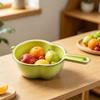 Multifunctional Double-Layer Drainage Basket with handle Vegetable Washing Handheld Basin Fruit Washing Basket Mini Blueberry