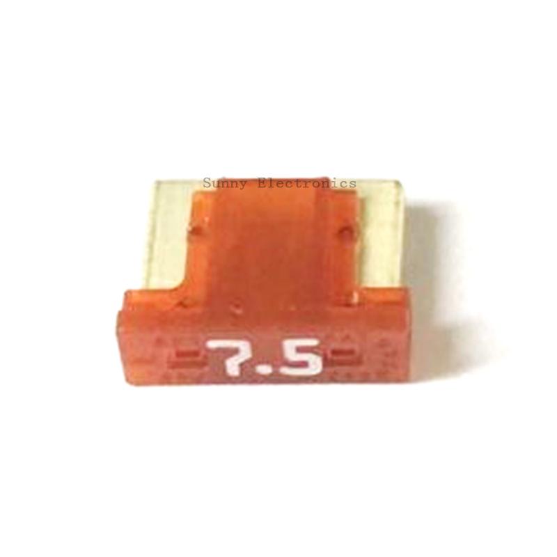 

50pcs 2A 3A 5A 7.4A 10A 15A 20A 25A 30A fuses Micro Short Low profile Mini blade 15A amp APS/ATT fuse for Honda Toyota Lexus коричневый
