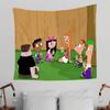 PPhineas And FFerb Cartoon Tapestry Wall Hanging Tapestry Art Deco Blanket Curtain Hanging At Home Bedroom Living Room Decor