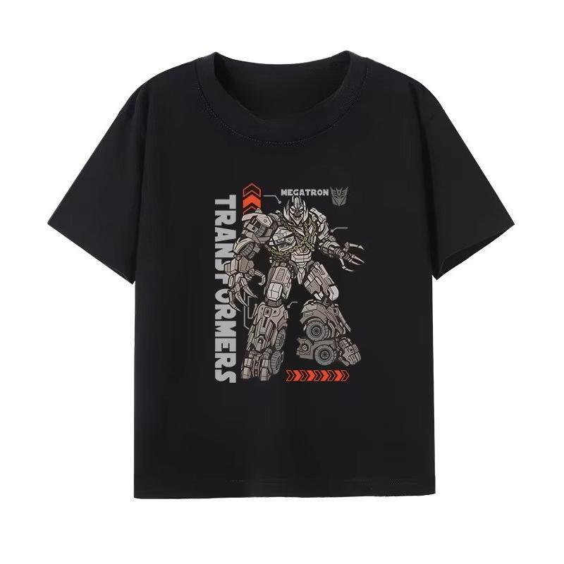 Transformers Megatron Childrens Tshirt 2026 New Summer Cotton Western Style Parent Child Half Sleeve Top Summer High Quality