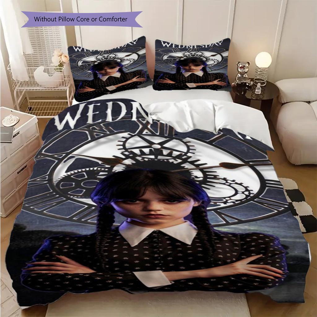 Wednesday Addams Gothic Tale Threepiece Set 1 Duvet Cover 2 Pillowcase Without Core Duvet Cover And Pillowcase Christmas Birthday Gift