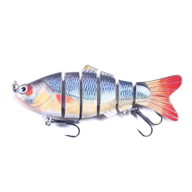 10cm/18g Esca da Pesca 12 Colori Multi-Segmenti Articolata Bionica Esca Artificiale Wobbler Affondanti Pesca