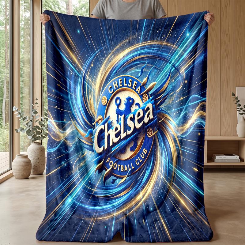 Coperta a tema Chelsea FC Morbida coperta in flanella Coperta morbida da divano Coperta accogliente per divano e letto per la decorazione della casa