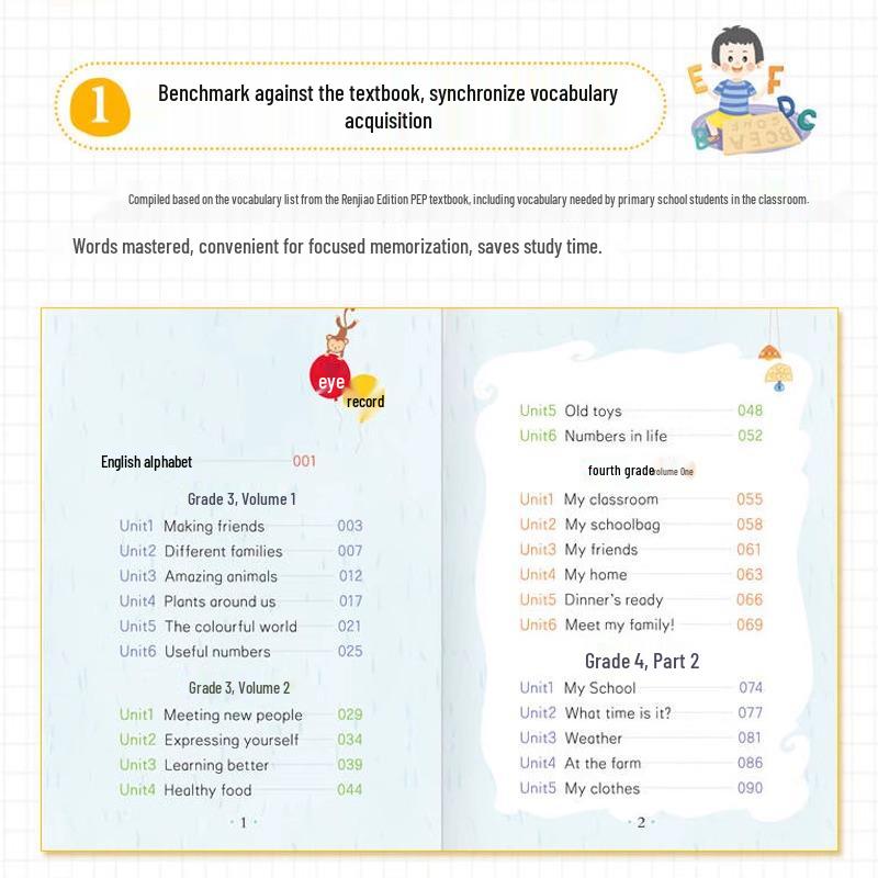 English Word Speed Memorization Handbook: Multifunctional Dictionary for Primary School Students