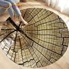 3D Wood Grain Round Area Rug,Circle Carpet Rug for Living Room Bedroom Sofa Cloakroom Decor,Kids Play Non-slip Floor Mat,Pet Mat