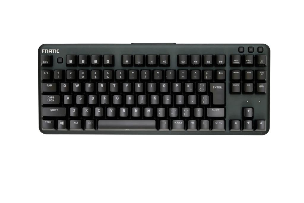 FnaticGear miniSTREAK SILENT JP RGB retroiluminação CHERRY MX RGB Equipado com interruptor de tecla Silent Red Corpo fino e leve 91 teclas Layout japonês