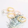 Anello con Perle e Diamanti Semplice, Elegante e Personalizzato, Colore Misto Oro, Argento, Oro Rosa, Set da 5 Pezzi