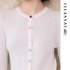ELLASSAY Women's Merino Wool Cardigan with Iridescent Buttons
