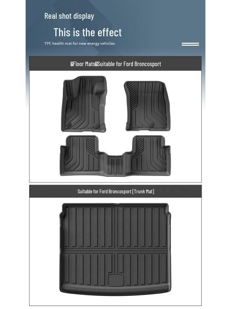 21-24 Ford Bronco Sport TPE Full Coverage Floor Mats