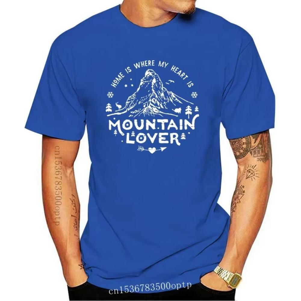 New Mountain Lover Matterhorn T Shirt Men Cotton Casual T-Shirt Mountains Are Calling Matterhorn Climbing Hiking Tees Clothes Su