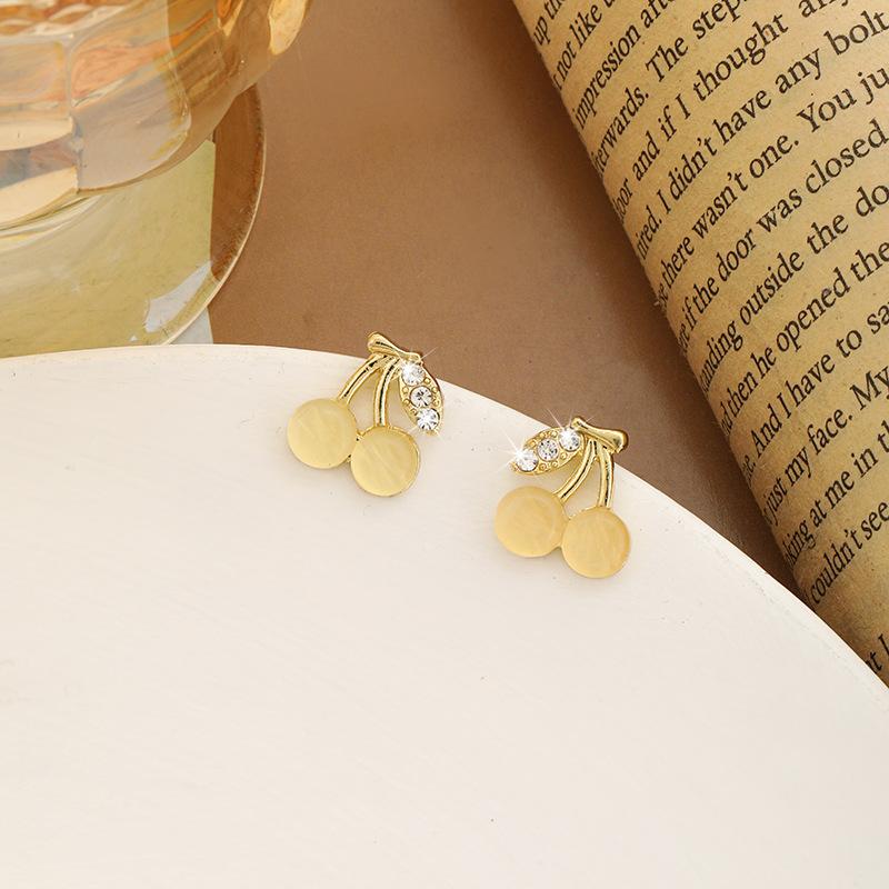 Heart-shaped Light Luxury Style Diamond-studded Earrings Black Oil Drop Light Luxury Earrings Pearl Drop Earrings Bowknot Tassel Q28