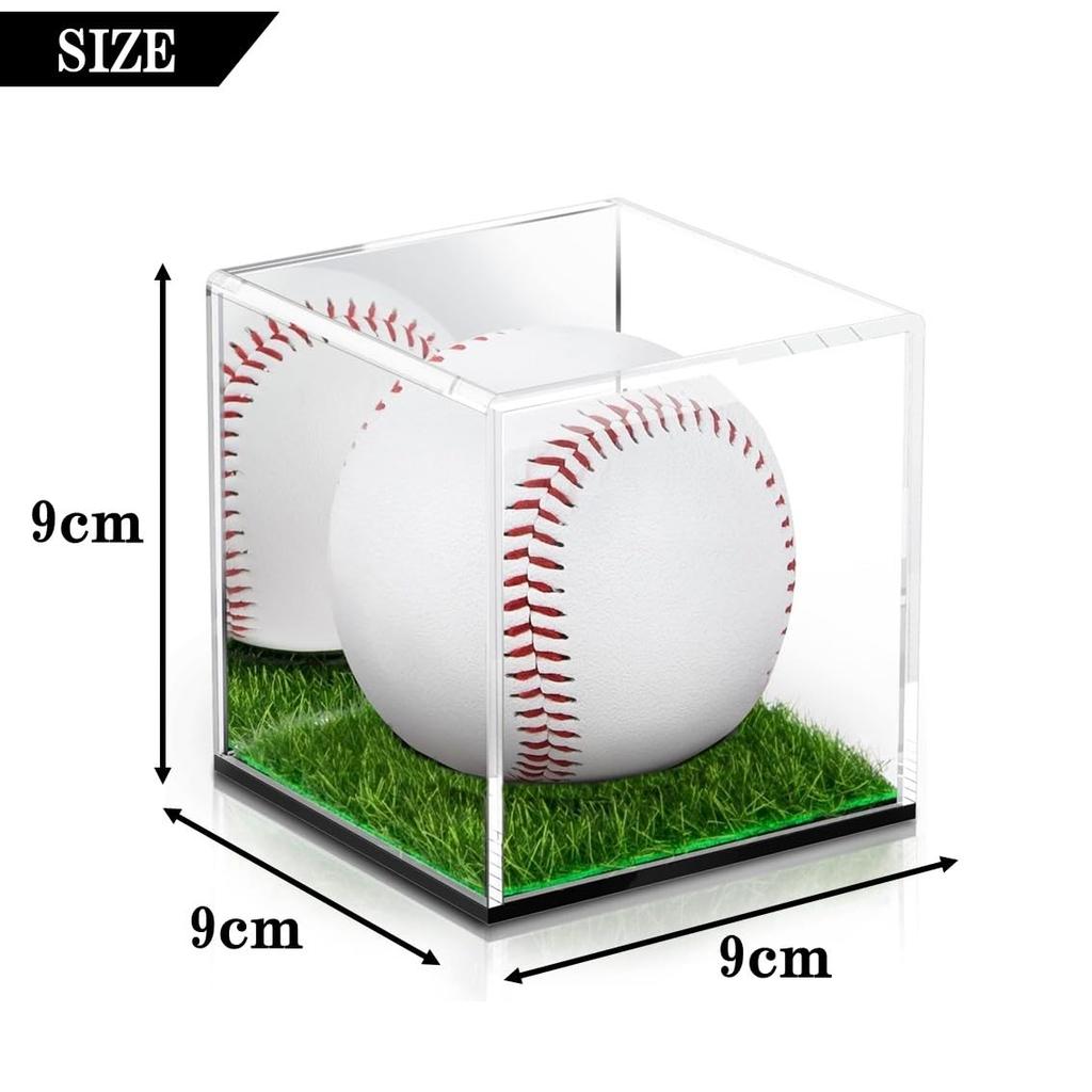 [Japanese Manufacturer] Baseball Ball Case BoxGolf Ball Case Signed Ball Case Display Case, Made of Acrylic, Transparent, Square, Dustproof (2)