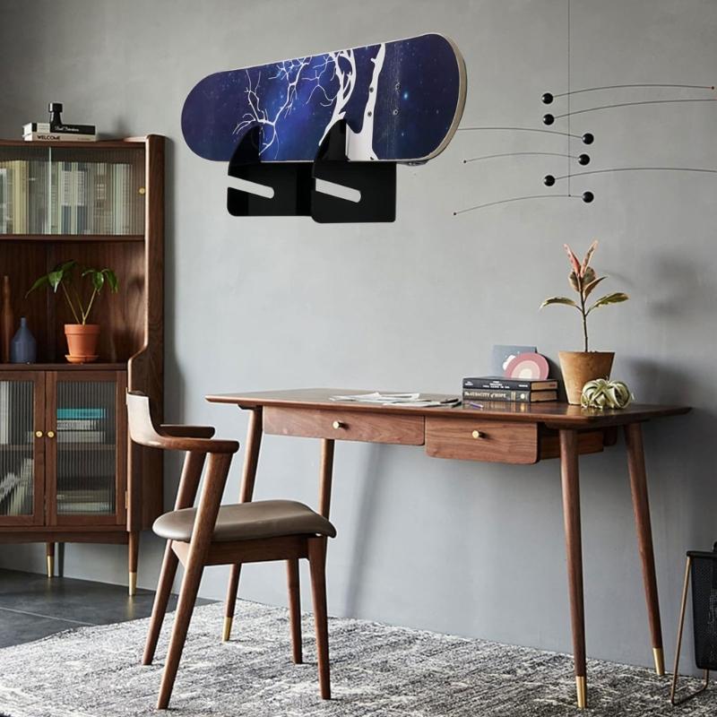 Skateboard Rack,Wall Mounted Skateboard Organizers,Home and Garage Skateboard Storage Hangers Skateboard Display Rack