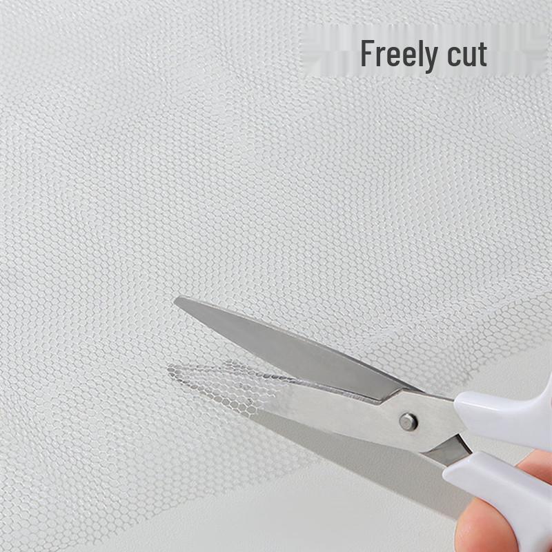 White Self-Adhesive Mosquito Net with Velcro - Easy DIY Invisible Mesh Screen