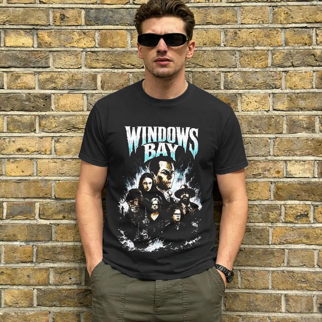 Unisex TShirts Widows Bay Vintage Pure Cotton Tee Shirt Short Sleeve Horror Comedy T Shirts Round Neck Tops Plus Size