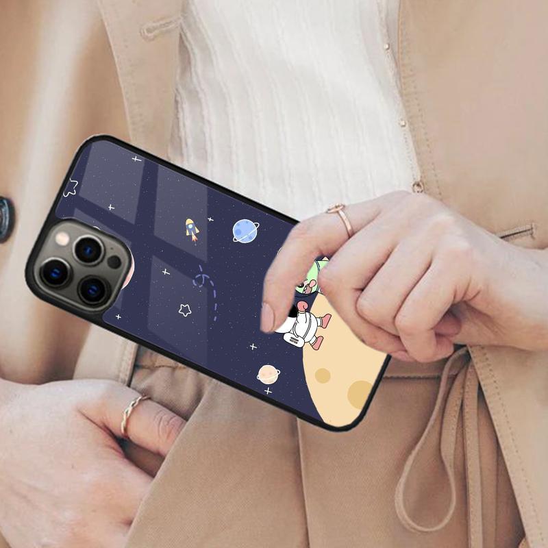 Cute Galaxy Astronaut Magnetic Phone Case For APPLE iPhone 17 Air 16 14 13 12 Pro Max 15 Plus Wireless Charge With MagSafe Cover