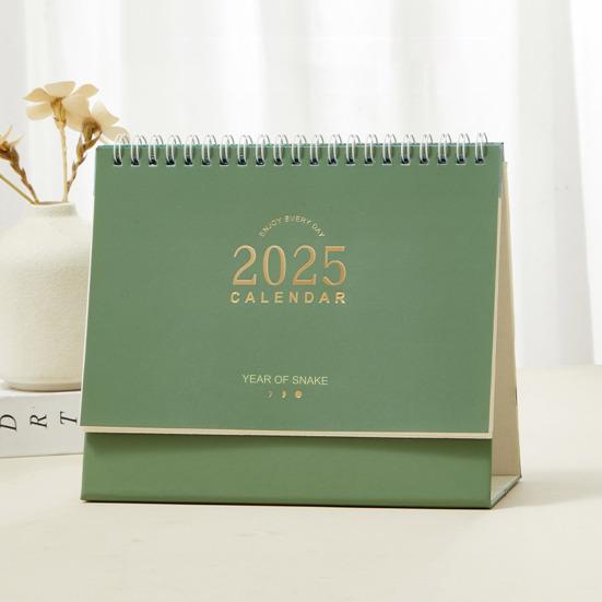 2025 Desk Calendar Monthly Planner Coil Binding Calendar Standing Flip Calendar Note Pads for Home Office Classroom