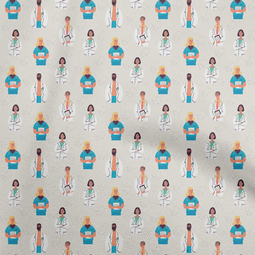 oneOone Țesătură din bumbac Flex Dusty Teal Verde Virus medical Proiecte de artizanat Țesătură de decor imprimată la curte 40 inch