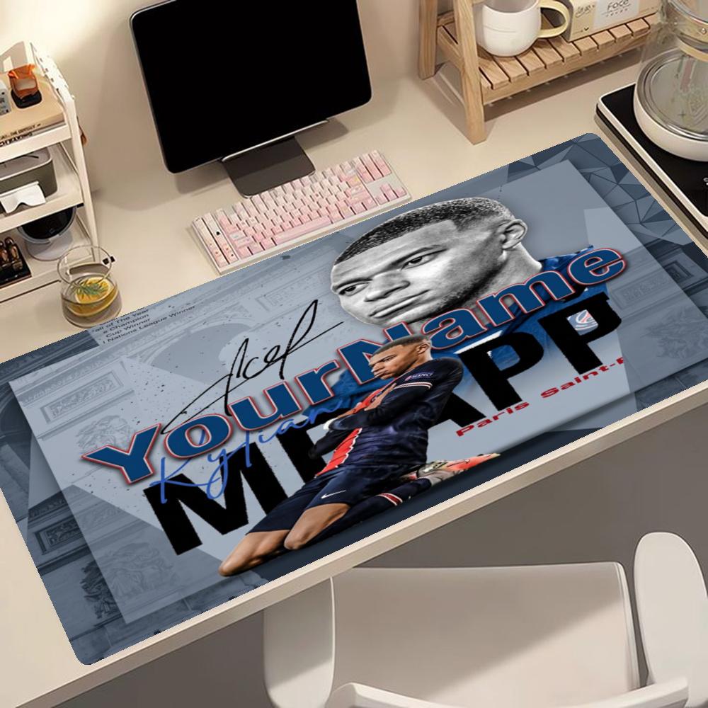 Mbappe Customizable Name Mouse Pad Gamer Mousepad Desktop Mouse Pad Nonslip Rubber Base Office Desk Accessory