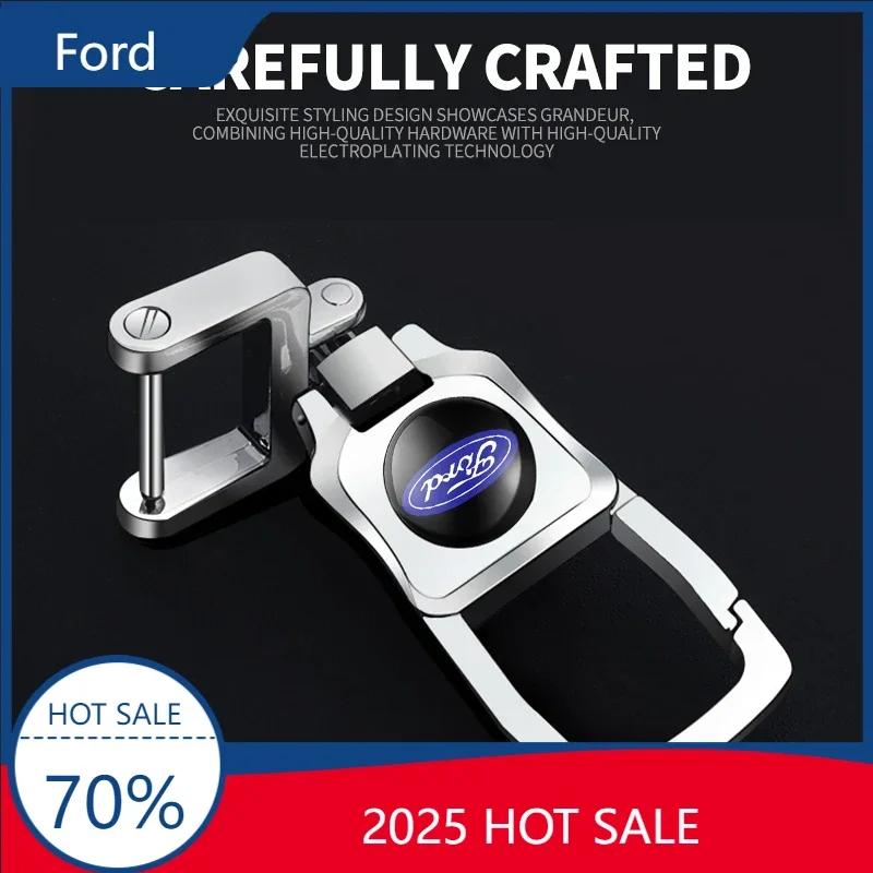 Focus Hot For Ford Car Keychain Strong Carabiner Shape Keychain Vintage Key Chain Ring For Ford Focus ST Ranger Mondeo Kugo Ecos
