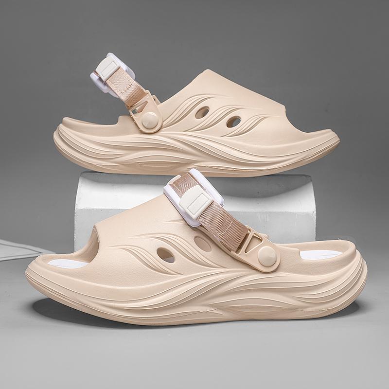 

Высококачественные мужские сандалии для отдыха на открытом воздухе, тапочки, пляжные удобные шлепанцы, мягкие сабо, мужская повседневная садовая обувь, мужские и женские пляжные сандалии 38-39 хаки