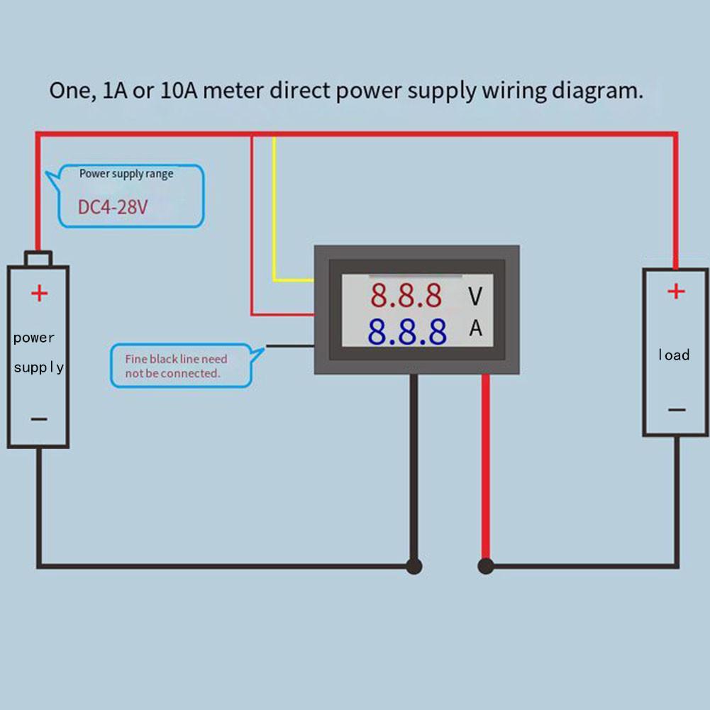 Voltmeter Amperemeter Materialer av høy kvalitet LED 100A Digital 1 stk