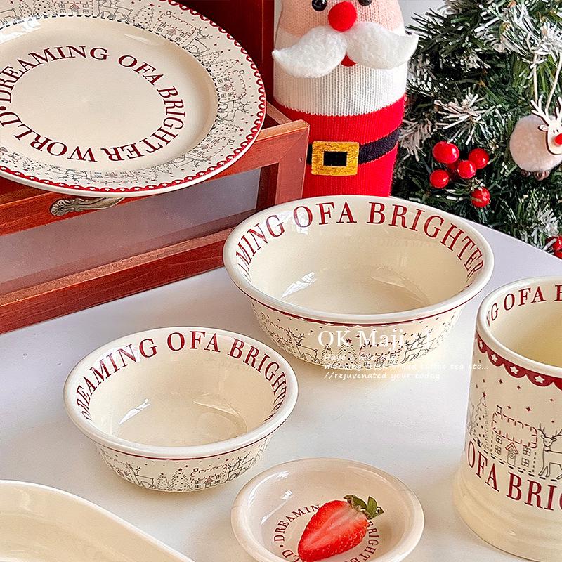 Elegantes 2025 Keramik-Geschirrset: Schüsseln, Geschirr, Teller für Nachmittagstee & Abendessen