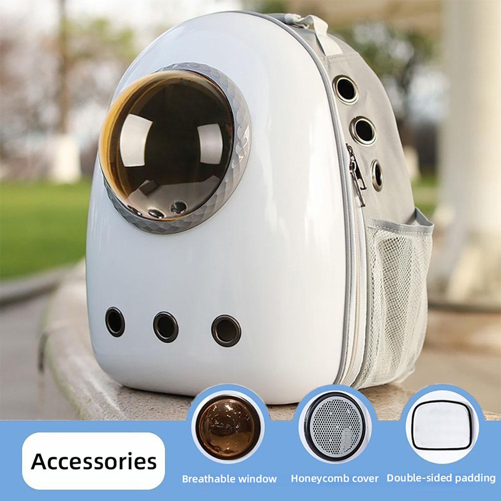 Space Capsule Pet Portable Backpack Breathable Cat Bag Pet Handbag Outdoor Travel Cat Backpack Capsule Dog Cat Strap Bag