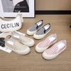 Spring and Autumn New Korean Version of Fashion Women's Single Shoes Canvas Shoes Casual and Comfortable One-pedal Lazy Student Shoes